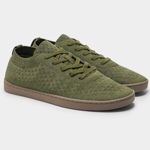 NIB SUAVS Unisex The Zilker Olive Green Knit Sneakers Slip On Shoes M-8 W-10